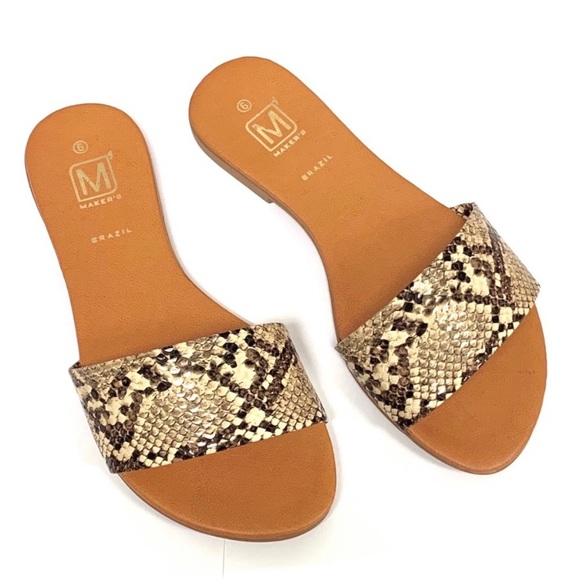 Lila Snakeskin Sandals - Picture 2 of 2